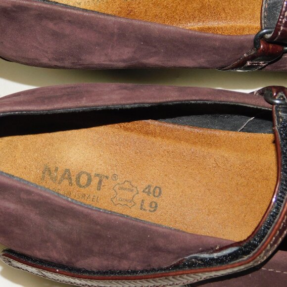 Naot Mary Jane Style Leather Heels Hook & Loop Closure Size 9 - Picture 8 of 11